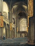 Pieter Jansz. Saenredam The nave and choir of the Mariakerk in Utrecht, seen from the west. Sweden oil painting artist